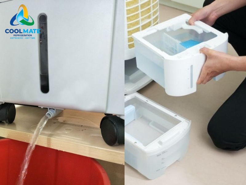 Xả hết nước ra khỏi máy làm mát công nghiệp