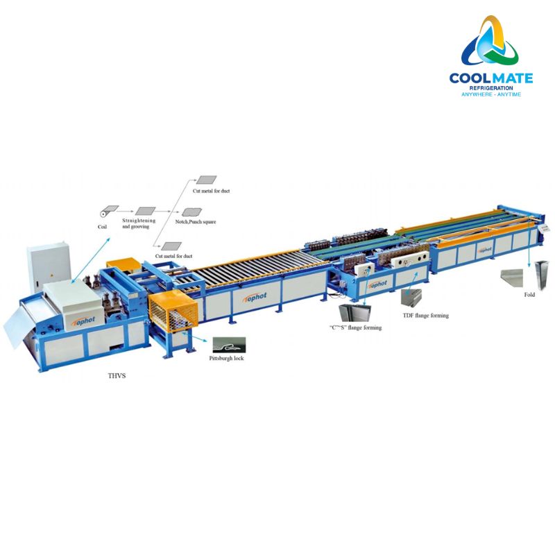 Máy Sản Xuất Ống Gió Auto Line V Loại Thẳng Tại Coolmate Refrigeration