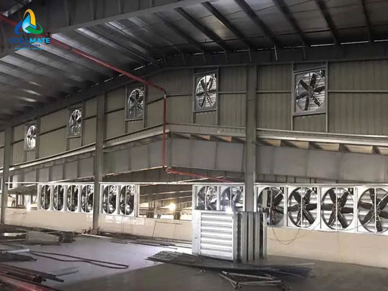Sử dụng quạt thông gió cho nhà xưởng